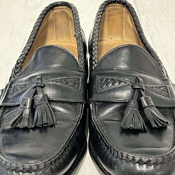 Allen Edmonds Mens Maxfield Tassel Braided Loafers Shoes Size 10D Black Leather main image 10